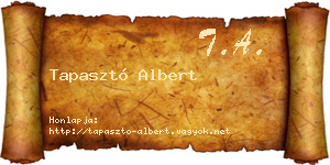 Tapasztó Albert névjegykártya